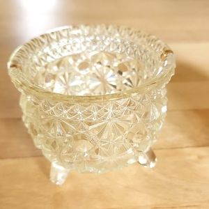 Vintage L.E. Smith Carnival Glass "Daisy And Button" 3-Footed Bowl